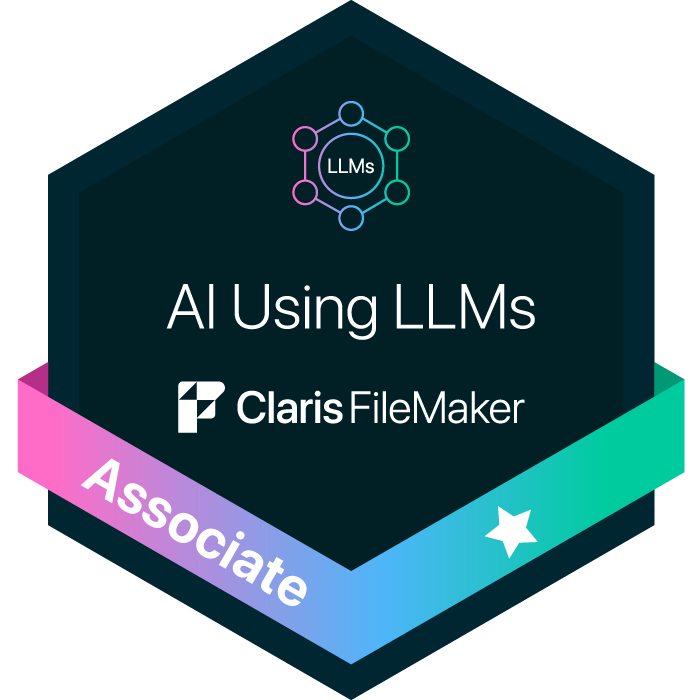 badge concepteur développeur certifié claris filemaker LLM